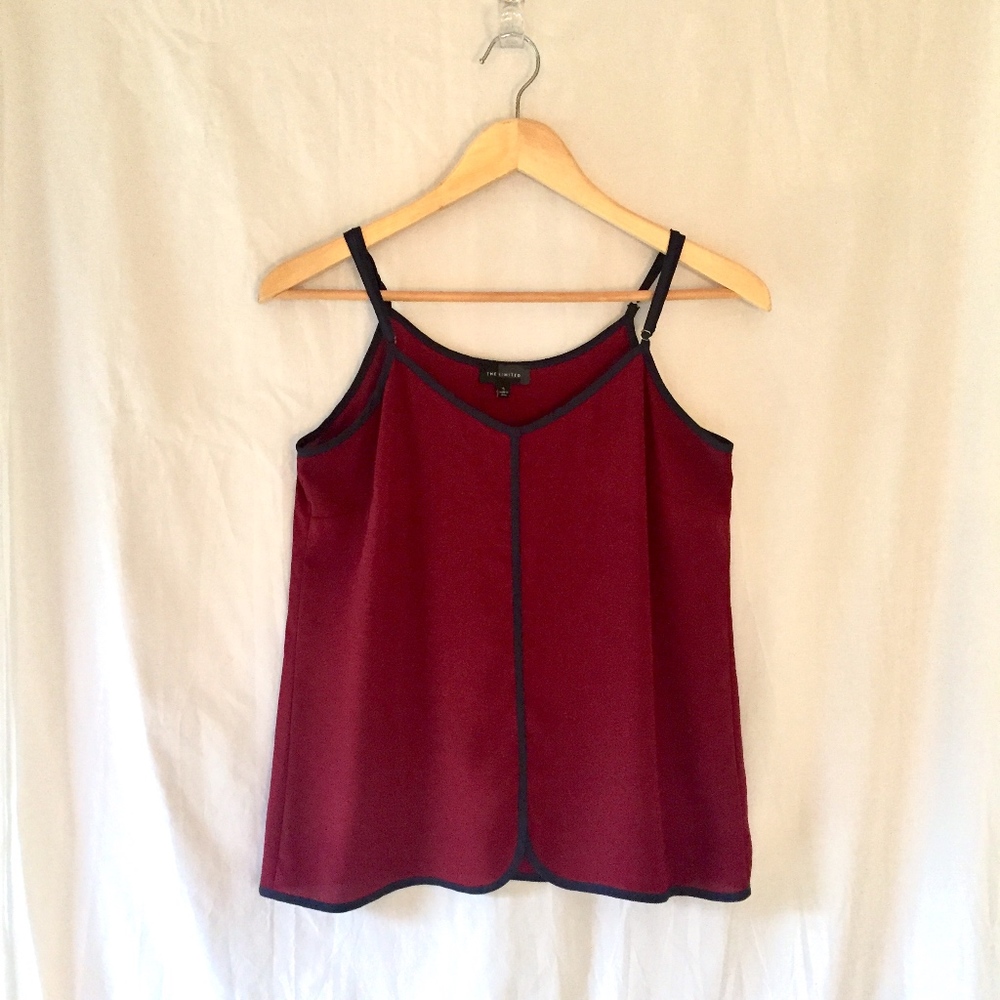 The Limited Burgundy & Navy Tank Top